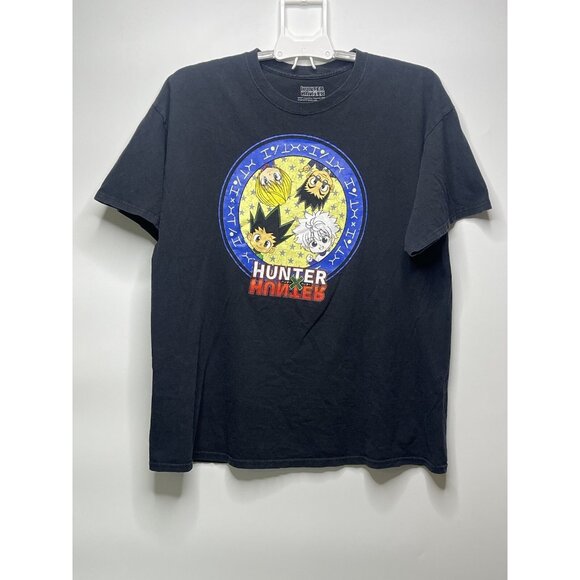 Hunter X Hunter Anime Manga T-Shirt Men's Medium XL Short Sleeve Graphic Black - Picture 1 of 5
